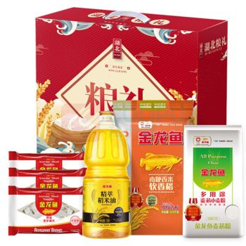 金龙鱼 礼盒 软香稻2.5KG+精萃稻米油1.8L+ 小麦粉1KG+ 鸡蛋麦芯面片120G*3