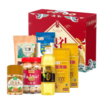 金龙鱼 粮礼礼盒 甾醇玉米油888ml+御品珍珠米500g*2+ 劲道挂面800g+ 核桃500g+笑口巴旦木258g+红枣300g