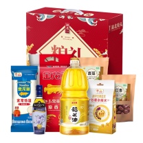 金龙鱼 米面粮油礼盒 稻米油1.8L+原香稻2.5KG+ 亚麻籽油250ml+杂粮米1KG+香菇100g+红枣300g+挂面800g