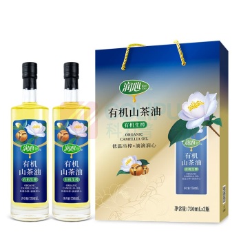 润心 有机生榨山茶油750mL*2瓶礼盒装 750mL*2瓶礼盒装 