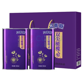贝蒂斯 BETIS 食用植物调和油(亚麻籽橄榄) 500ML*2礼盒装