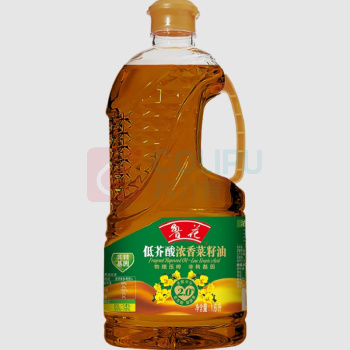 鲁花 低芥酸浓香菜籽油 1.6L/瓶 6瓶/箱 (非转基因)(偏远地区运费另算)