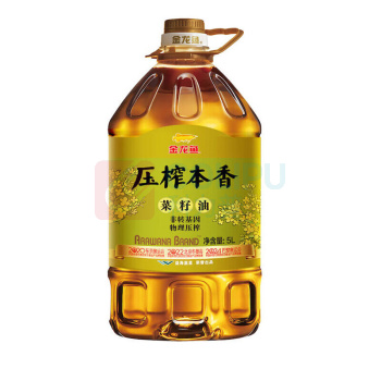 金龙鱼 压榨本香菜籽油 5L/桶 4桶/箱 (非转基因)