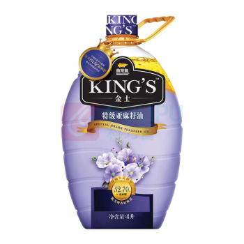 金龙鱼 KING'S进口特级亚麻籽油 4L