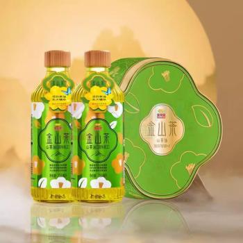 金龙鱼 特级纯正金山茶礼盒装 山茶油 750ml*2