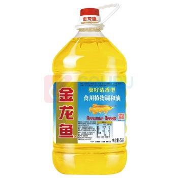 金龙鱼 葵花籽清香型食用植物调和油 5L/桶 4桶/箱