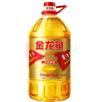 金龙鱼 黄金比例零反式脂肪食用植物调和油 4L/桶 4桶/箱 (非转基因)(偏远地区运费另算)