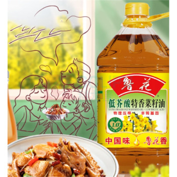 鲁花 食用油 低芥酸特香菜籽油 物理压榨 5L