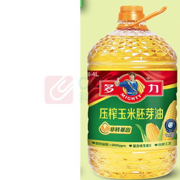 多力 MIGHTY 非转基因食用油 压榨玉米胚芽油 4L/桶