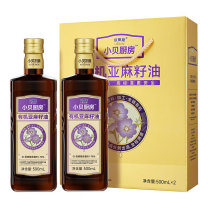 贝蒂斯 BETIS 小贝厨房有机亚麻籽油 500ml*2/盒