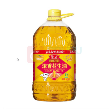 鲁花 香飘万家 5S物理压榨一级花生油 6.09L/桶 4桶/箱