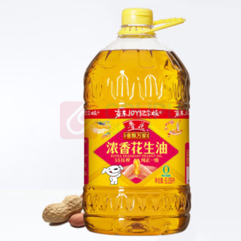 鲁花 香飘万家 5S物理压榨一级花生油 6.09L/桶 4桶/箱