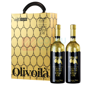 欧丽薇兰 Olivoila 高多酚特级初榨橄榄油 750ml*2瓶/盒