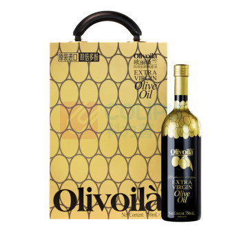 欧丽薇兰 Olivoila 高多酚特级初榨橄榄油 750ml*2瓶/盒