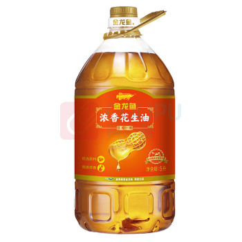 金龙鱼 食用油 浓香花生油 压榨一级 5L