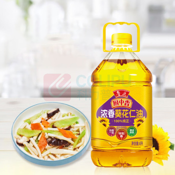 鲁花 压榨一级浓香葵花仁油 厨中香 4L
