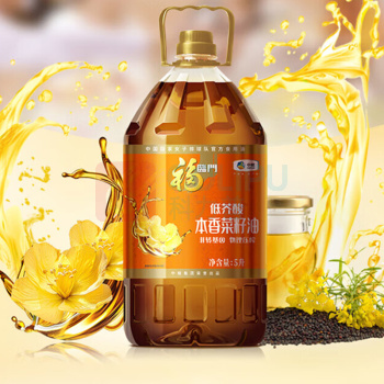 中粮福临门 低芥酸非转基因本香菜籽油 5L/瓶