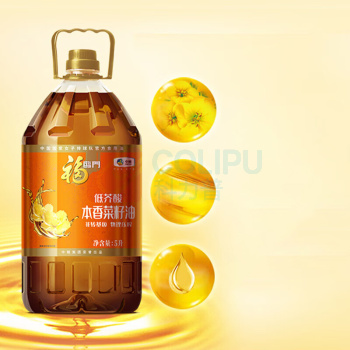 中粮福临门 低芥酸非转基因本香菜籽油 5L/瓶