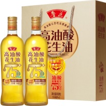 鲁花 高油酸花生油 750ml*2瓶/盒 (简装)