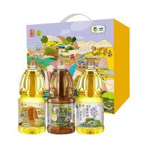 初萃 CHUCUI 健康+食用油礼盒 1.8L*3 (菜籽油1.8L+葵花籽油1.8L+亚麻籽油1.8L)