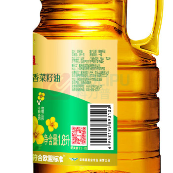 金龙鱼 零反式脂肪特香菜籽油 非转压榨一级 1.8L