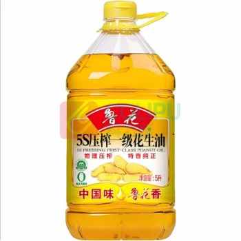 鲁花 花生油 5S压榨一级 5L