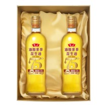 鲁花 5S物理压榨 油酸多多花生油 (简装) 750ml*2瓶/盒*2