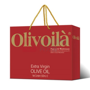 欧丽薇兰 Olivoila 橄榄油特级初榨橄榄油红标 500ML*2 礼盒装 (红色)