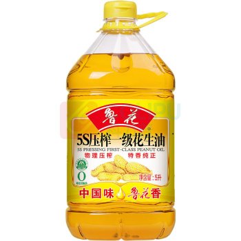 鲁花 5S压榨一级花生油 5L/桶