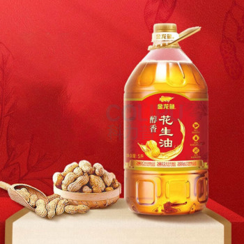 金龙鱼 食用油压榨一级 醇香花生油 5L