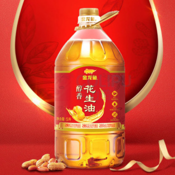 金龙鱼 食用油压榨一级 醇香花生油 5L