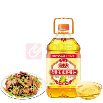 鲁花 浓香玉米胚芽油 5L 非转基因压榨