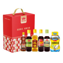 鲁花 鲁香六味臻品礼盒 2.3L 鲁花自然鲜红烧酱油418ml*1 鲁花自然香料酒418ml*1 鲁花凉拌香醋418ml*1 鲁花零添加酱油418ml*1 鲁花芝麻香油100ml*1 鲁花生鲜蚝油528ml*1