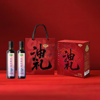 润心 亚麻籽油礼盒装 500mL*2瓶