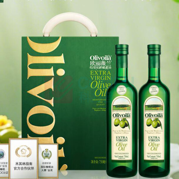 欧丽薇兰 Olivoila 特级初榨精装橄榄油 750ml * 2