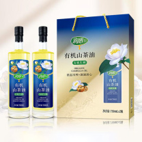 润心 有机油 低温冷榨一级生榨礼盒 750ml*2瓶