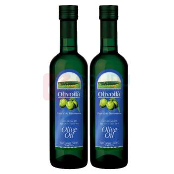 欧丽薇兰 Olivoila 纯正橄榄油 地中海云系列 500ml*2