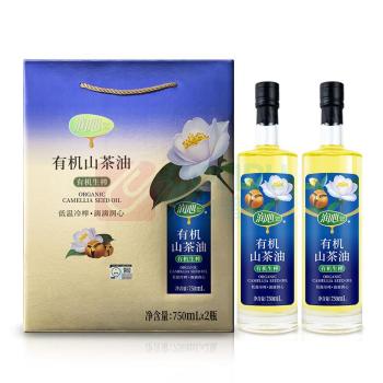 润心 山茶油 750ml*2瓶 有机油 低温冷榨一级生榨食用油