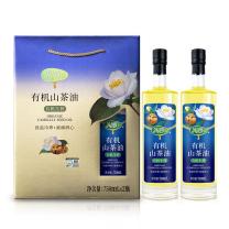 润心 山茶油 750ml*2瓶 有机油 低温冷榨一级生榨食用油