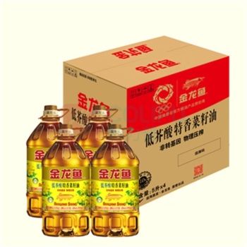 金龙鱼 低芥酸特香菜籽油 5L*4 新老包装随机发货