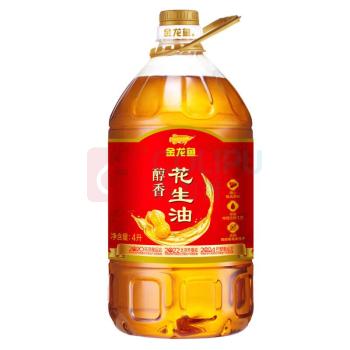 金龙鱼 食用油 压榨一级 醇香花生油 4L