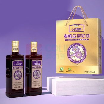 贝蒂斯 BETIS 小贝厨房有机亚麻籽油 500ml*2/盒