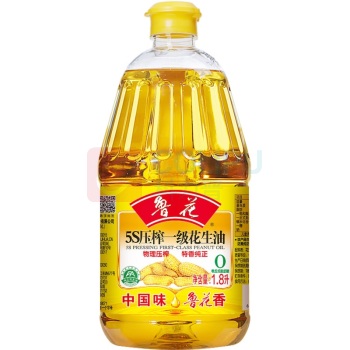 鲁花 5S压榨一级 花生油 1.8L/桶