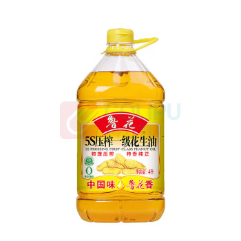 鲁花 5S压榨一级花生油 4L/桶