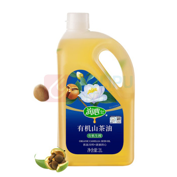 润心 有机油茶籽油 低温冷榨一级 2L