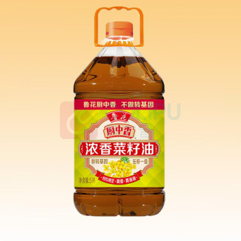 鲁花 厨中香浓香菜籽油 低芥酸非转基因压榨 5L (单位:桶)