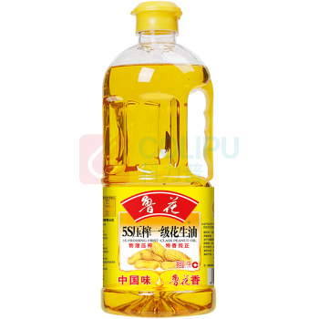 鲁花 食用油 5S压榨一级花生油 物理压榨 1L/桶