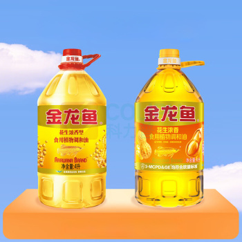 金龙鱼 花生浓香型 食用植物调和油 4L/瓶