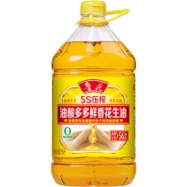 鲁花 油酸多多5S压榨一级花生油 油酸含量大于56% 5L