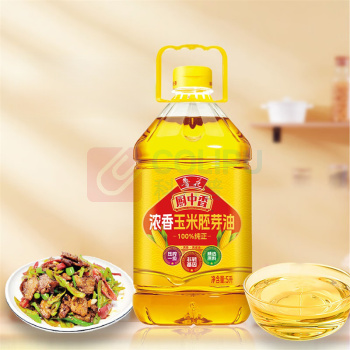 鲁花 厨中香浓香玉米胚芽油 5L/桶